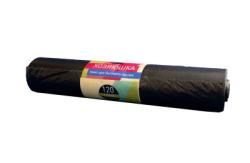 Пакет мусорный 120л 45шт 25гр (Хозяюшка) 70х110см 20мкм ПНД черный (10ту)